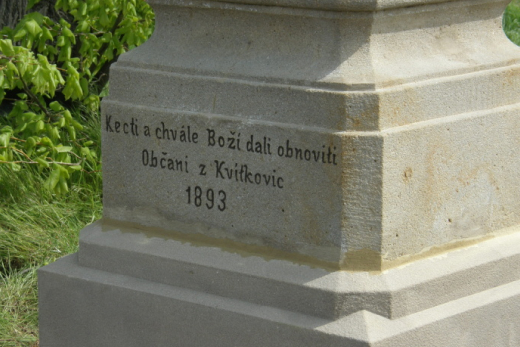 Kamenný kříž v Kvítkovicích, 2016 1