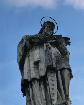 Socha sv. Jana Nepomuckého v Záhlinicích před 2